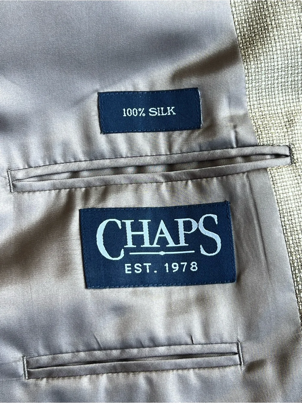 VTG Chaps 100% Silk Sport Coat - 42R